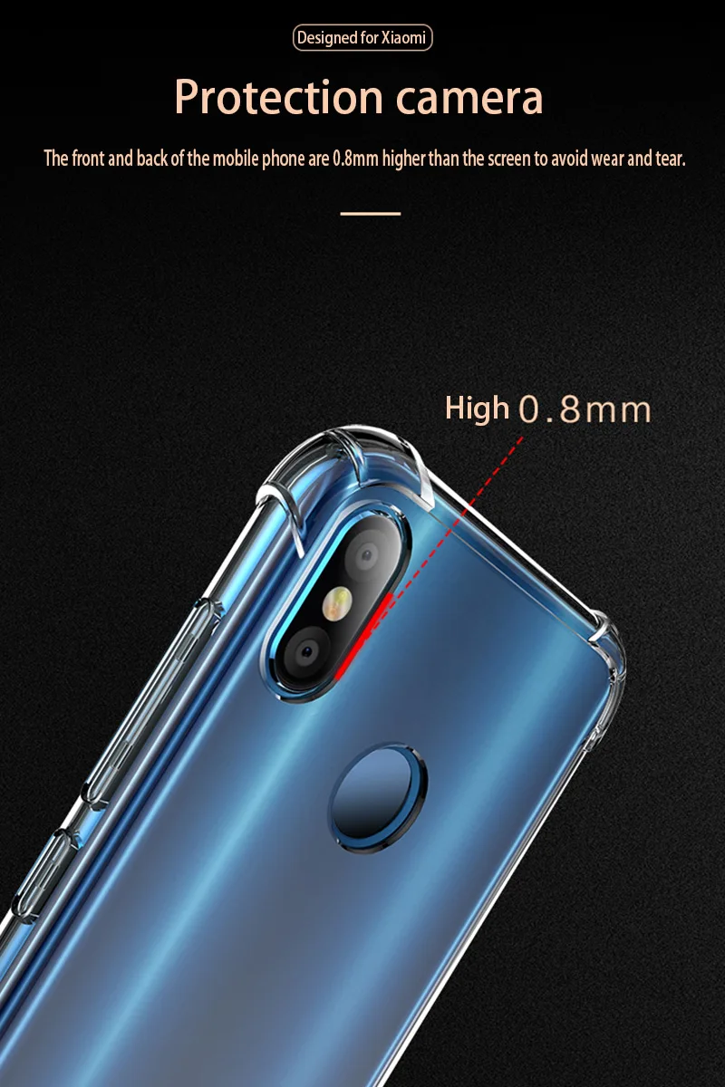 ТПУ силиконовый чехол для телефона Xiaomi Redmi 4A 4X 5A 5 Plus 6 Pro 6A S2 Red mi Note 4 3 Pro 5 6 mi 8 9 Lite SE прозрачный чехол