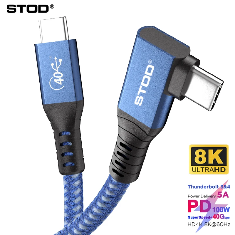 ORICO Thunderbolt 4 40Gbps Type-C 100W Charging Right-angle Cable