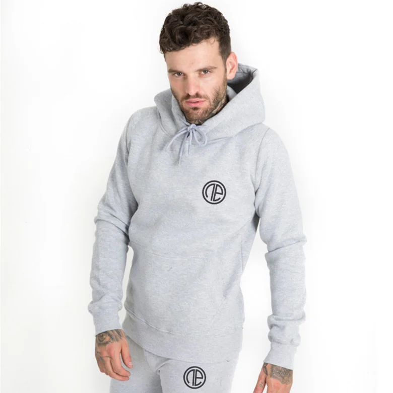 light grey Мужской хлопковый свитшот тренажеры фитнес, бодибилдинг, тренировка толстовки Повседневная модная куртка спортивная одежда спортивные костюмы одежда - Цвет: light grey
