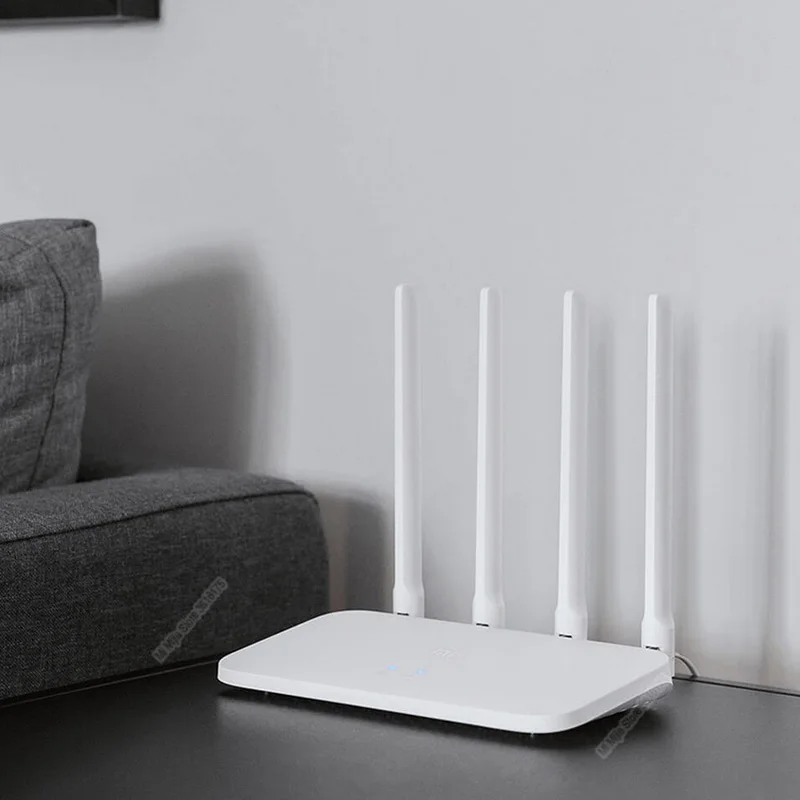 Wi Fi роутер Xiaomi Mijia 4C 64 RAM 802 11 b/g/n 2 4G 300 Мбит/с 4 антенны смарт браслет управления