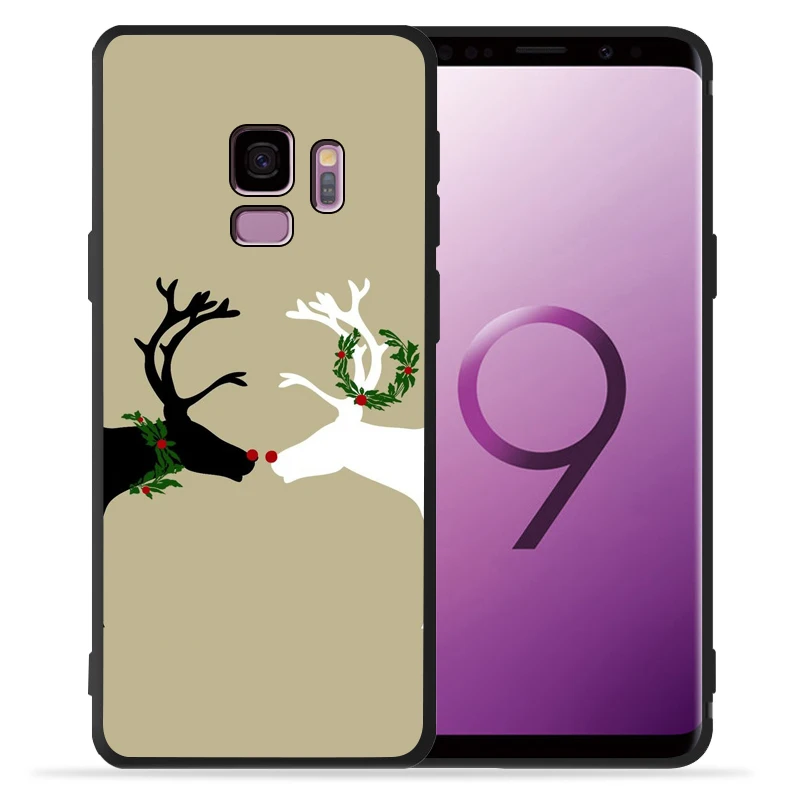 Роскошный Рождественский чехол для телефона Elk snowman для samsung Galaxy S9 S8 S10 Plus S7 S6 Edge S10 Lite Note9 8 10 Pro, чехол Etui