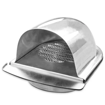 

Fashion-Stainless Steel Ventilation Hood N External Extractor Wall Vent Outlet Air Vent Grill Cover for Ventilation (100mm)