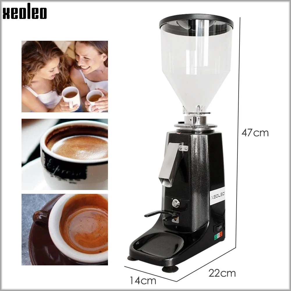 XEOLEO Coffee Grinder 200W 60mm Flat Burr Stainlesss Steel Automatic Grinder Coffee Miller Household Grinding Espresso Machine 3