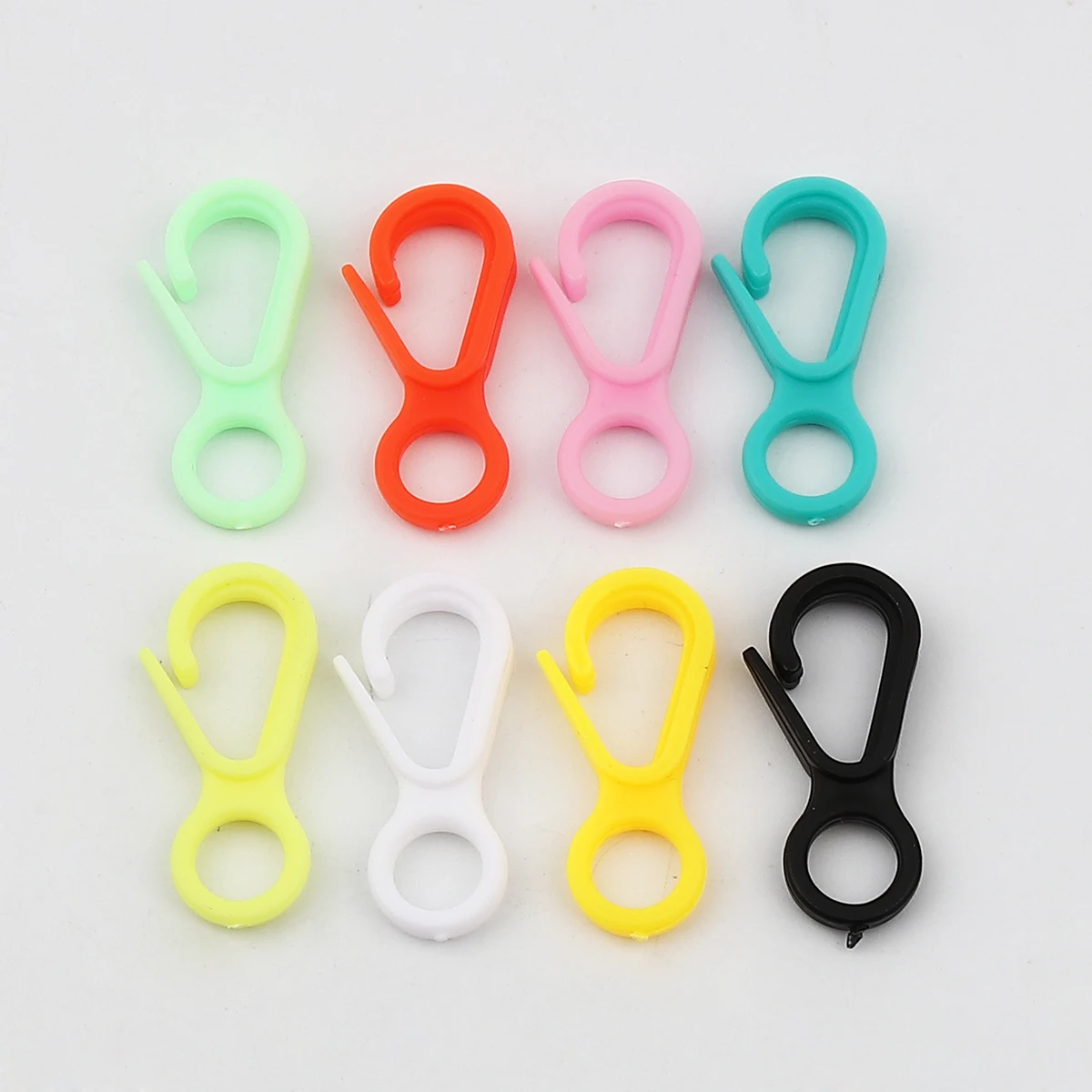 

100 PCs Plastic Lobster Clasp For Jewelry DIY Charms Black Colorful Necklace Making Findings 33mm x 15mm