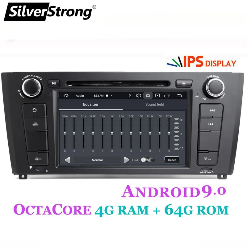 Perfect SilverStrong OctaCore Car DVD for BMW Android9.0 E81 E82 E88 2004-2011 1 Series with 64GB ROM Radio chip TEF6686 Amp IC TDA7851 4