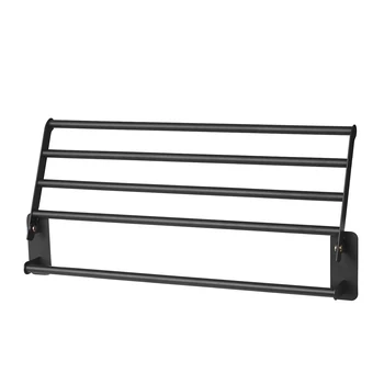 

Nail-free Wall-mounted Bath Towel Holder Towel Rack Space-saving SS Bathroom Towel Storage Rack Towel Bar Bathroom Storage