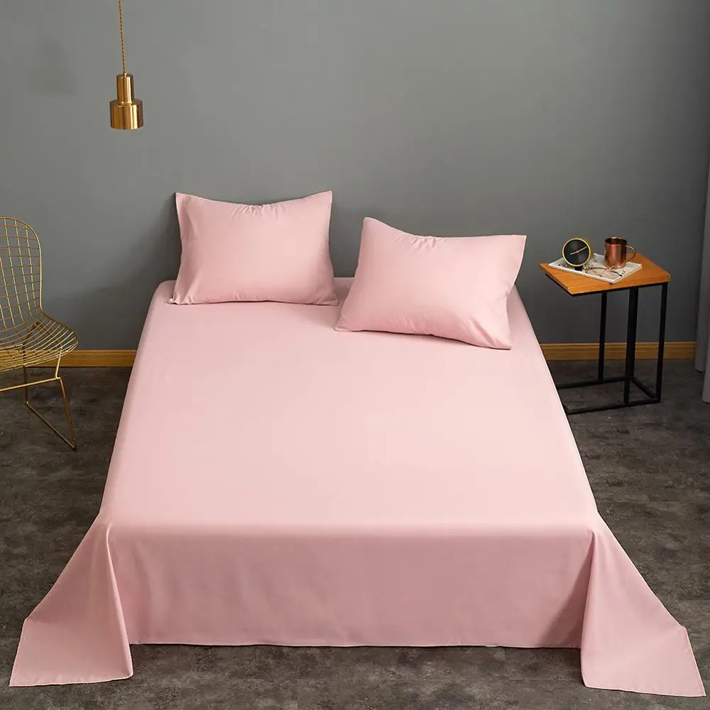 Bonenjoy 1pc Bed Linens Sets Pink Color Bed Sheets For Girls Single