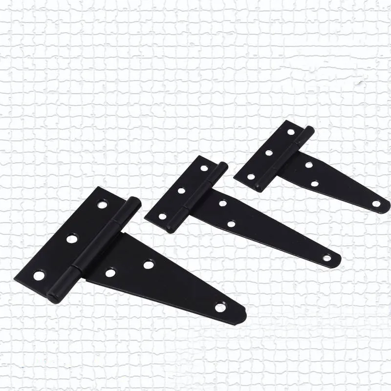 

Black Paint Tool box hinge Iron T Shaped Tee Hinge bisagra for Cabinet Shed Garden wooden gate Connection Hardware Accessory