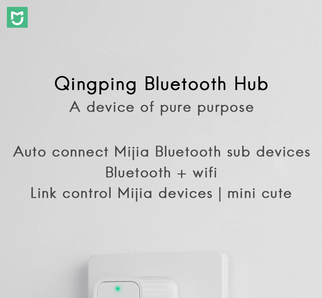 Xiaomi Mijia Qingping Bluetooth концентратор автоматическое подключение Sub устройств WiFi 2,4G ссылка управления