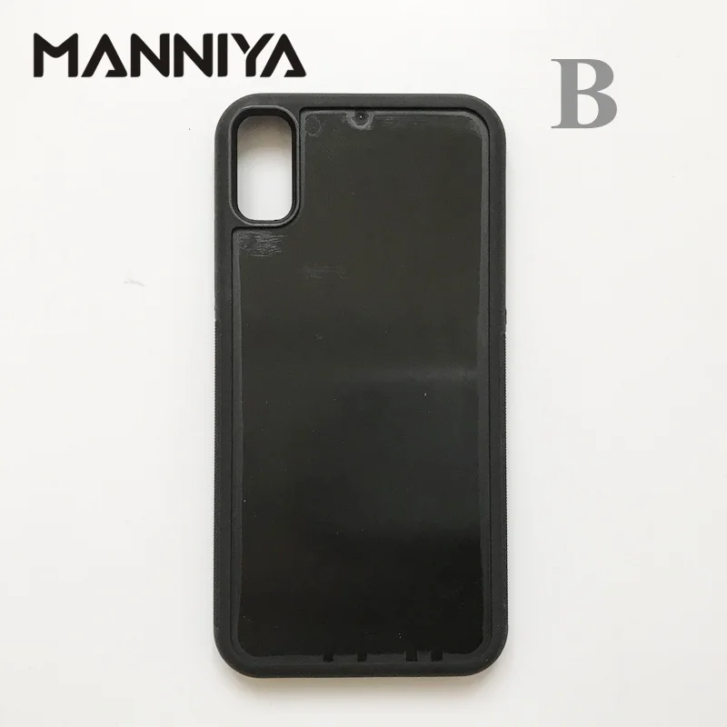 X XS-B MANNIYA DIY пустой желобок Резиновый ТПУ+ PC чехол для телефона для iphone 5/6/6+/7/8/7+/8+ X/XS/XR/XS MAX! 50 шт./лот - Цвет: X XS-B