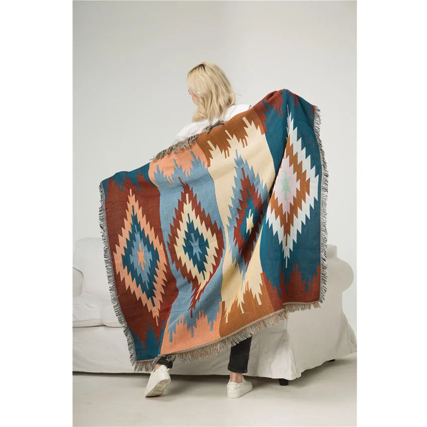 

Geometric Blanket Rug Sofa Cover Tapestry Throw Blanket Bedding Sheet Home Picnic Carpet As Gift Decorative Blanket Cobertor