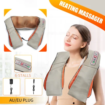 

Electric Kneading Cervical Back Neck Body Massager Shiatsu Shawl Roller Heat Device Manual Home Car Shoulder Massage Machine
