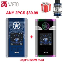 240 Вт Vape mod Vaptio N1 Pro Box mod электронная сигарета, вейпинг подходит Двойной 18650 Батарея для 510 Распылитель на резьбе для электронной сигареты
