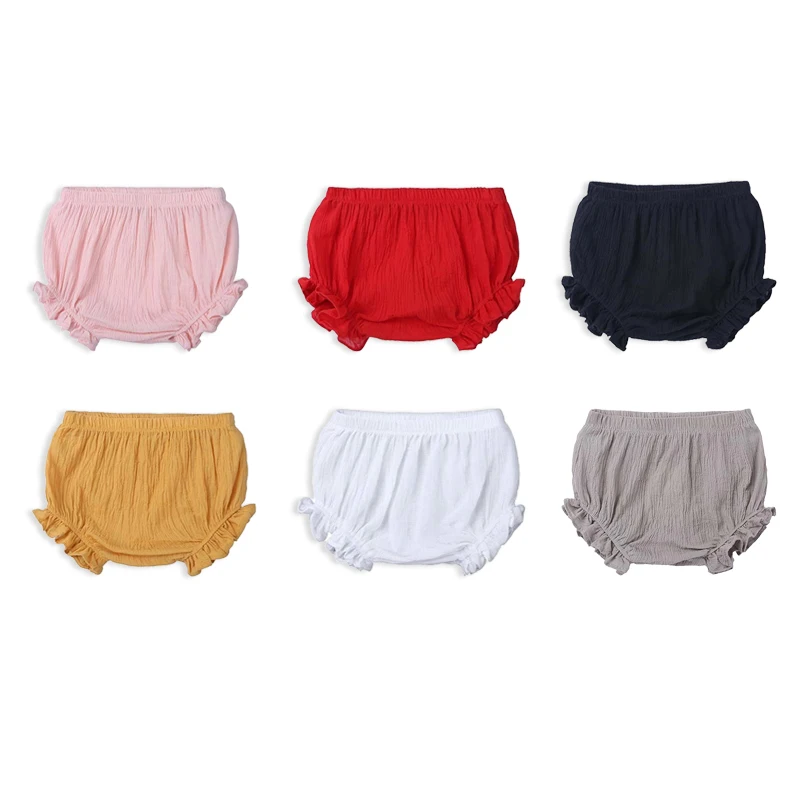 Baby Cotton Bloomers Cotton Shorts Casual Shorts Kids Tales Summer Girls Bloomers Soft Cotton Linen Bread Newborn 6-24M