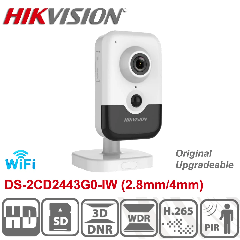 Оригинальная Hikvision английская версия 4MP IR Cube сетевая камера DS 2CD2443G0 IW CCTV IP WIFI