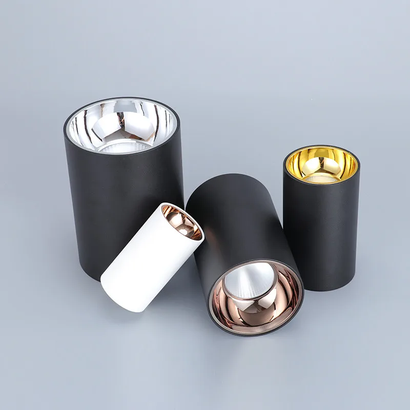 Цилиндрические светодиодные потолочные светильники с поверхностным креплением