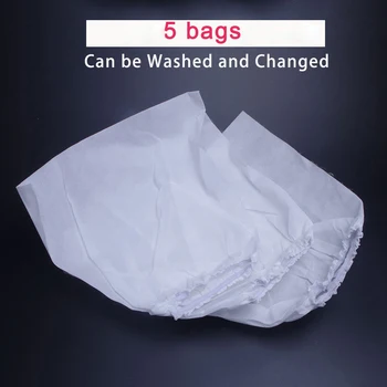 

5pcs White Non-woven Nail Dust Collector Bag for Nail Art Dust Suction Collector Use Nail Replacement Bag Manicure Salon