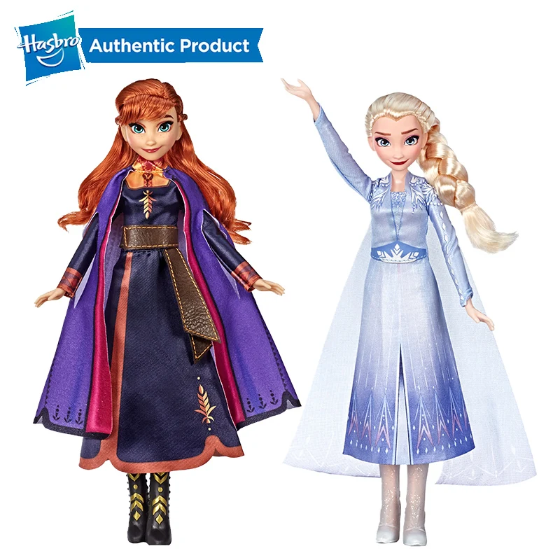 Hasbro disney Frozen 2 Поющая Эльза Анна Модная Кукла с музыкой в фиолетовом платье лучший праздник подарок на день рождения для детей