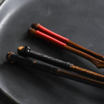

New Japanese-style Natural Handmade Wood Baby Chopsticks Japan/China Eating Ware Chop Sticks With String Round New Sale