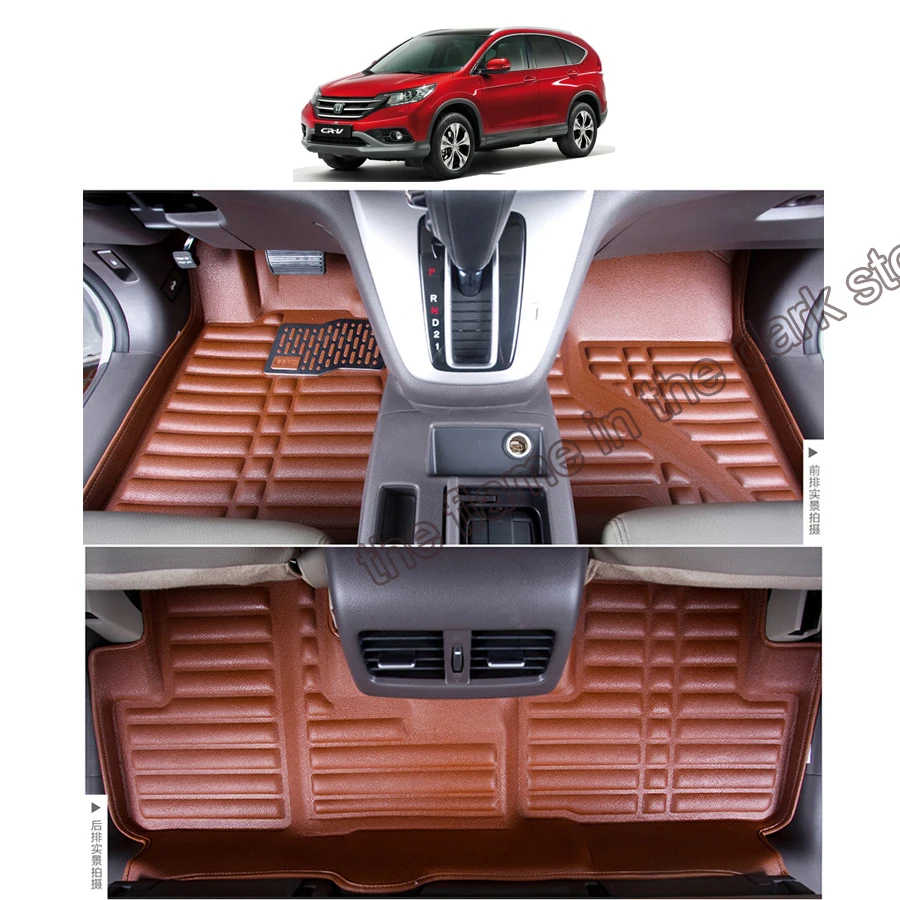 lsrtw2017 leather car floors mat carpet rug for honda cr-v crv 2012 2013 4th interior accessories