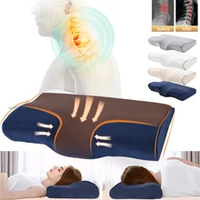 В форме бабочки расслабляющие подушки с эффектом памяти для сна медленный отскок Расслабление шеи Защита здоровья шейной памяти пены подушки
