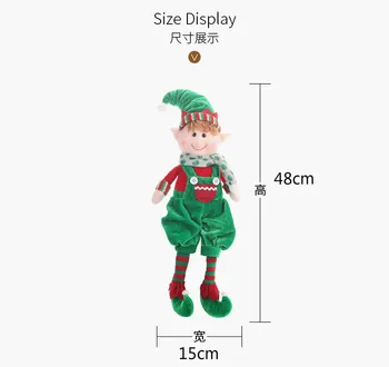 

1/2PCS Christmas Dolls Tree Decor New Year Ornament Reindeer Snowman Santa Claus Standing Doll Decoration Merry Christma