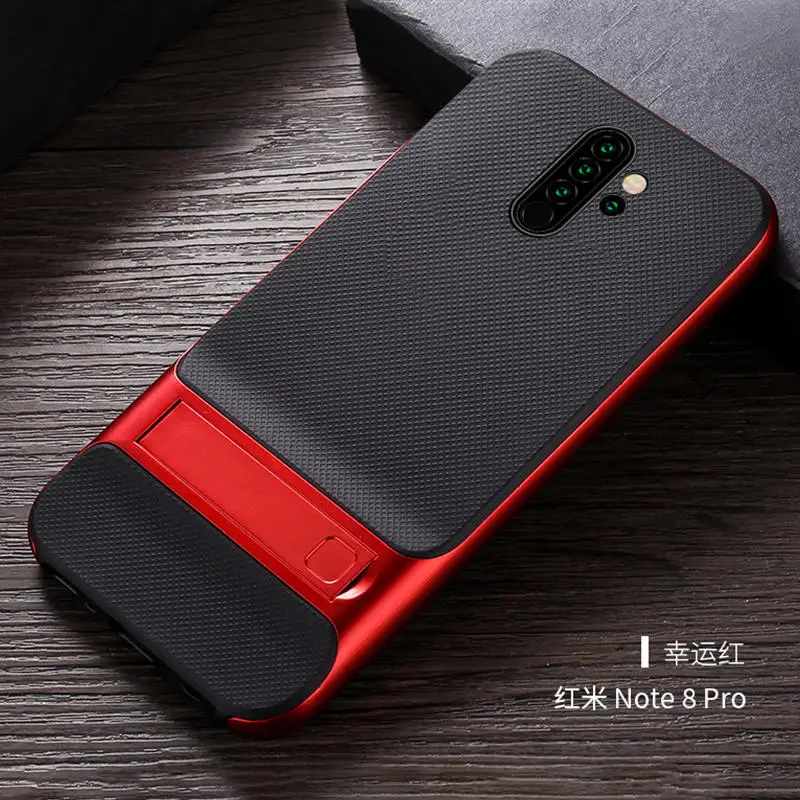 Black lucky red Кронштейн для Xiaomi Redmi Note 8 Pro чехол для телефона Роскошный тонкий чехол на заднюю панель телефона для Funda Redmi Note 7 Чехол Redmi Note 7 Pro 7S 6 Pro - Цвет: Black lucky red