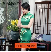 Китайский традиционный Чонсам qipao платье с принтом короткое Cheongsam женское тонкое Ретро повседневное банкетное платье Элегантное Атласное Cheongsam