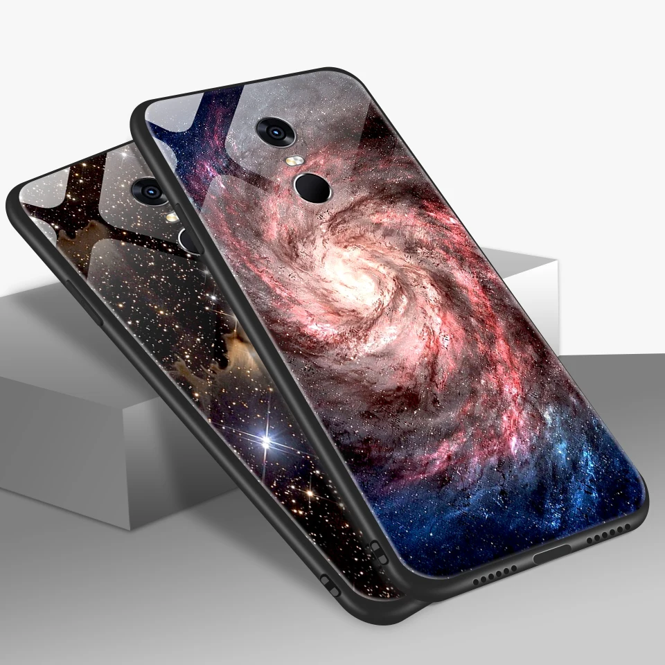 Для Xiaomi Redmi 4x Модный Роскошный чехол из закаленного стекла для мобильного телефона Redmi 5 5A 5Plus Ударопрочный Мягкий защитный чехол