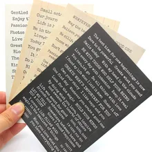 4pcs Words Stickers for Scrapbooking DIY Projects/Photo Album/Card Making Crafts
