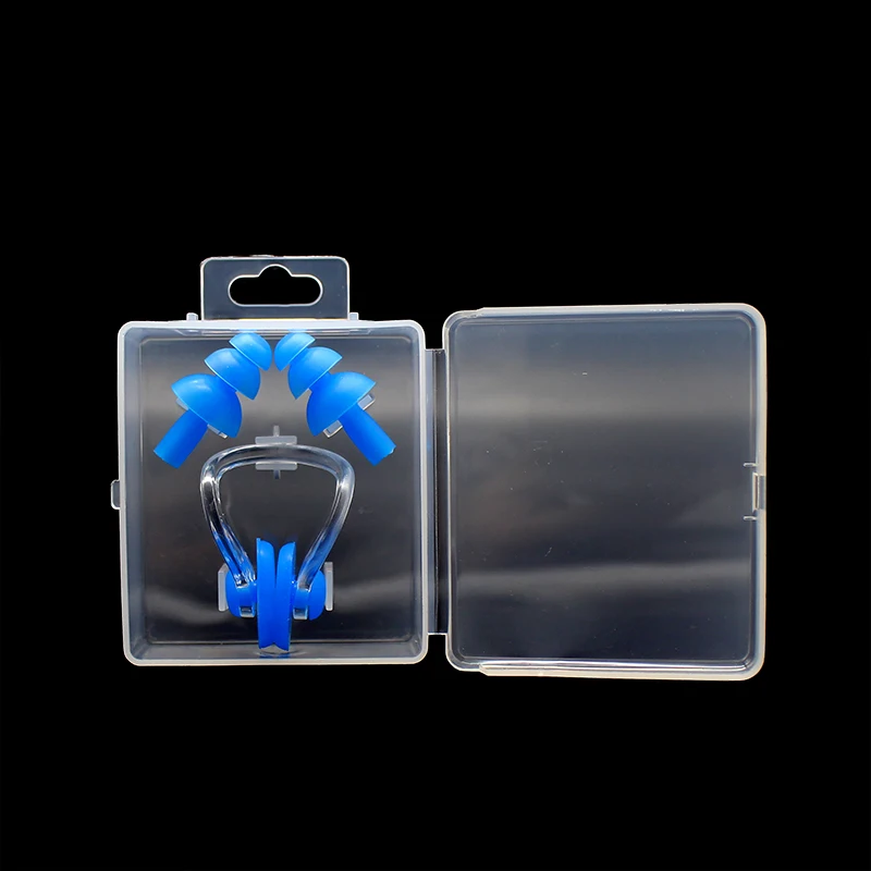 1 Pair/set Soft EarPlugs&1 Nose Clip Silicone Waterproof Dust-Proof Earplugs Sleeping Travel Water Sport Swimming Accessorie