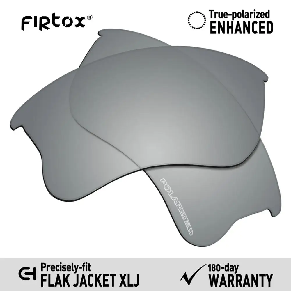 Firtox Anti-Seawater Polarized Lenses Replacement for-Oakley Flak Jacket XLJ Sunglasses (Lens Only) - Silver Mirror | Аксессуары для