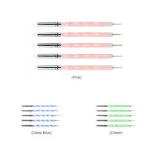 5 個ダブルヘッドアイブロウ粘土彫刻ツール陶器シリコーン点在ブラシ粘土シェイパーペン(China)