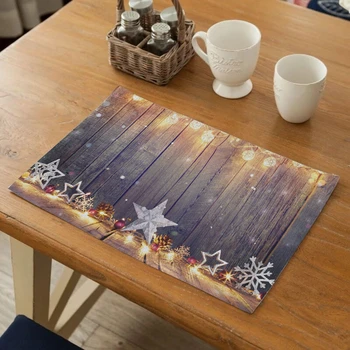 

Fuwatacchi Christmas Table Mat Table Placemats Coaster Waterproof Table Mat Heat Insulation Table Mat for Home Dinner Decoration