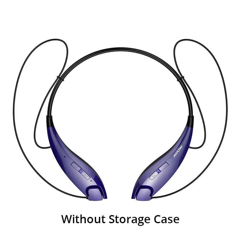 Purple Without Case Mpow Jaws, беспроводные наушники, Bluetooth наушники, на шею, с завязками, стильные наушники, гарнитура, вызов для iPhone, Xiaomi, huawei, смартфон - Цвет: Purple Without Case