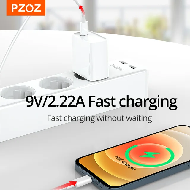 PZOZ PD Charger 20W For iphone 13 12 Pro MAX Mini 6 ipad 2021 Fast Charging Usb C Charger For AirPods Max ipad pro air 4 PD 20W 2