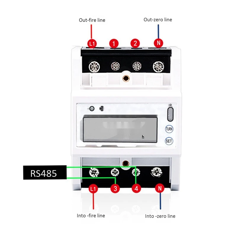 Однофазный двухпроводной DDM75SD RS485 MODBUS протокол ЖК-дисплей 220 В 50 Гц din-рейку ваттметр измеритель мощности Ватт метр