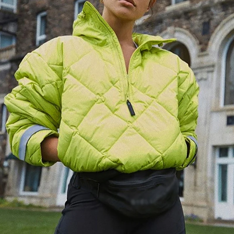 

Women Winter Warm Parka Jacket Fashion Casual Concise All-match Solid Color Pullover Thicken Loose New*