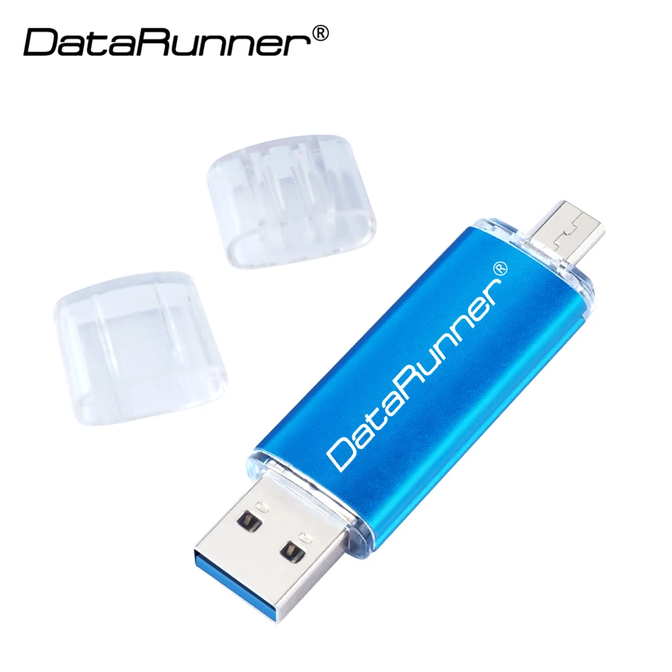 USB флеш накопитель DataRunner OTG 2 в 1 128 и Micro 8 ГБ 16 32 64 256 флешка карта памяти|USB
