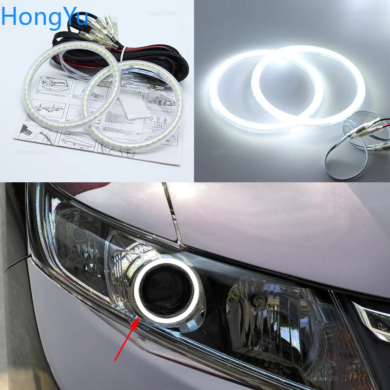 Для Honda Civic Sedan 2012 2013 2014 2015 ксеноновые фары Smd Светодиодные глаза ангела комплект