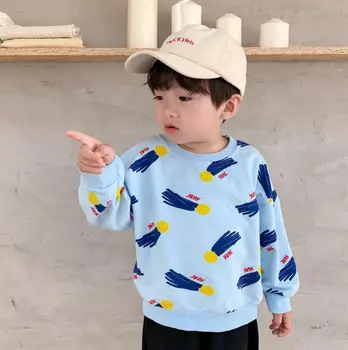 

2020 new girls boys t-shirt spring cotton fashion kids sweatshirt 1-6t HM652