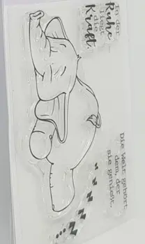 

german Elefant Clear Silicone Stamp / seal for DIY Scrapbooking / Album Decorative Clear Stamp Sheets A282