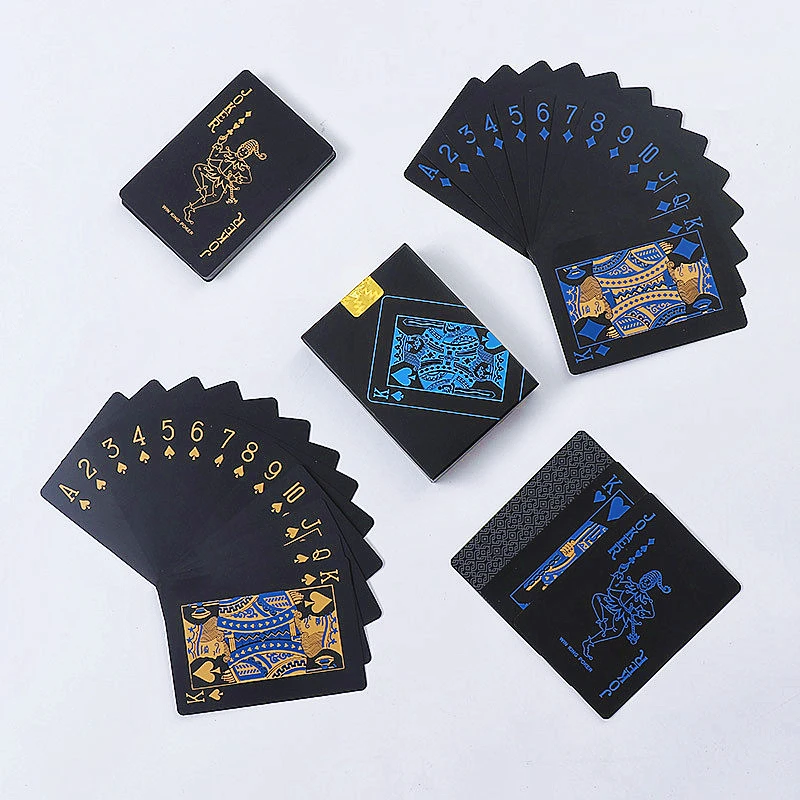 Playing Cards Waterproof PVC Plastic Playing Cards Set 54pcs Deck Poker Classic Magic Tricks Tool Box-packed playing cards,plastic playing cards,poker set
