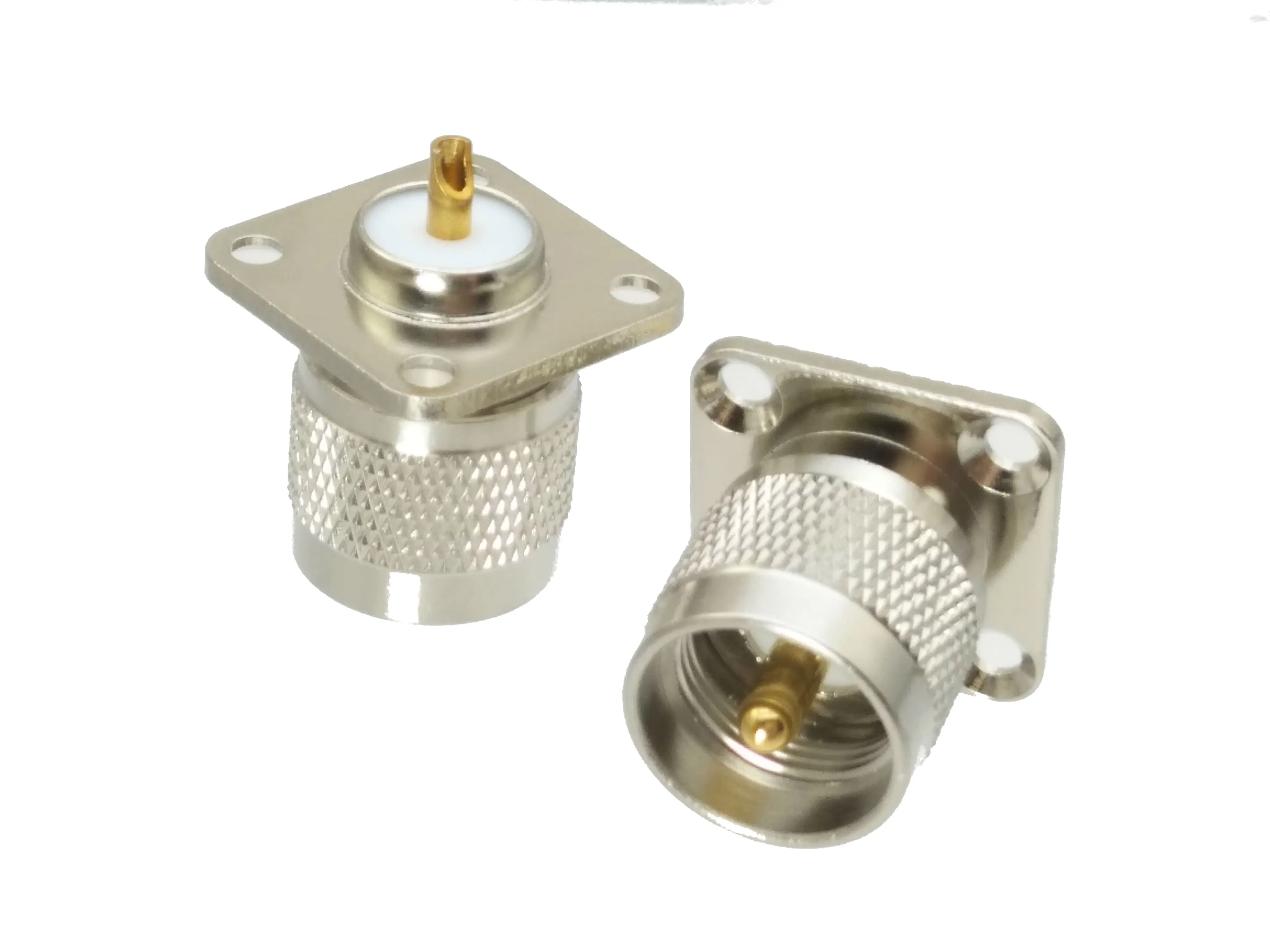 

Connector UHF PL259 Male plug 4-holes Flange solder panel mount RF Coaxial