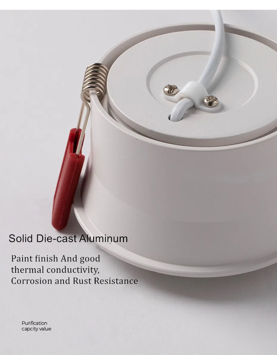 Dimmable LED Spot light 15W 12W Anti-Glare led downlight Angle Adjustable Indoor ceiling lamp Bedroom Kitchen led Recessed light