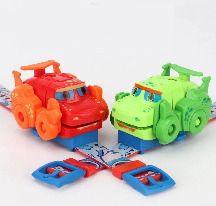Diasaur Deformation Project Wristwatch Toy Mecha Electronic Watch Children Sports Cartoon Watches Kids Xmas Gifts#2678