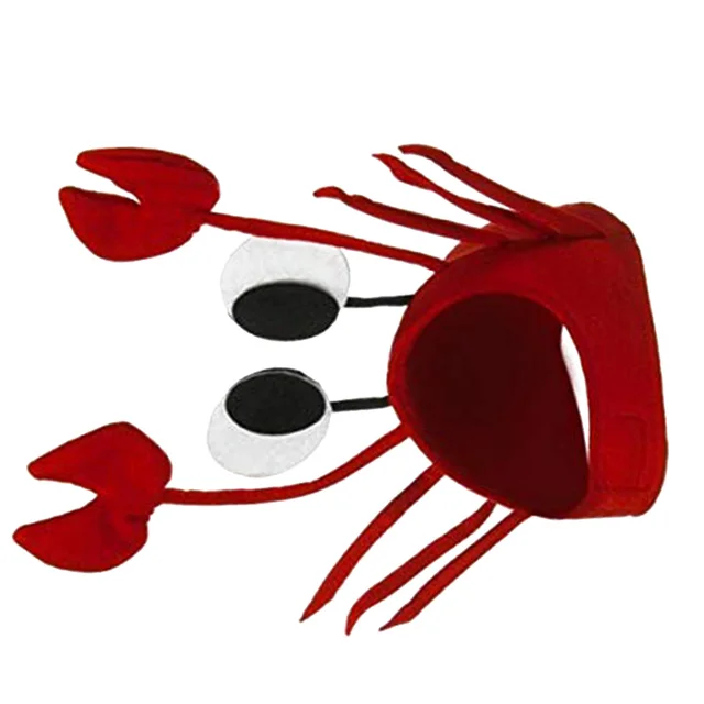 Sombrero De Cangrejo Rojo Ajustable | Gorro Divertido De Fieltro Para Carnaval Y Halloween | Accesorio De Cosplay Para Adultos Y Niños