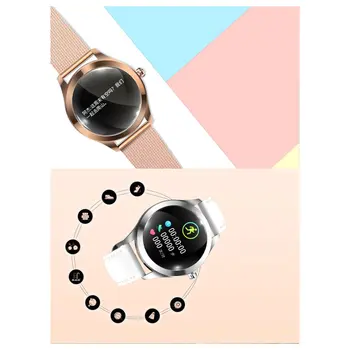 

IP68 Waterproof Smart Watch Women Lovely Bracelet Heart Rate Monitor Sleep Monitoring Smartwatch Connect IOS Android KW10 band