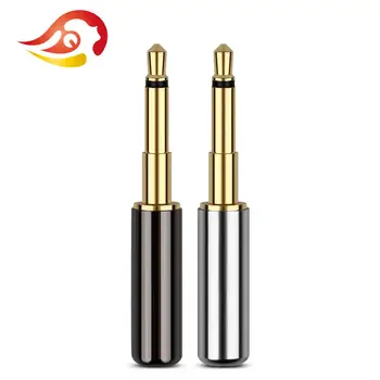 

QYFANG 3.5mm 2 Pole Gold Plated Copper Adapter Earphone Plug Bright Metal Shell Audio Jack Wire Connector For MM400 Headphone