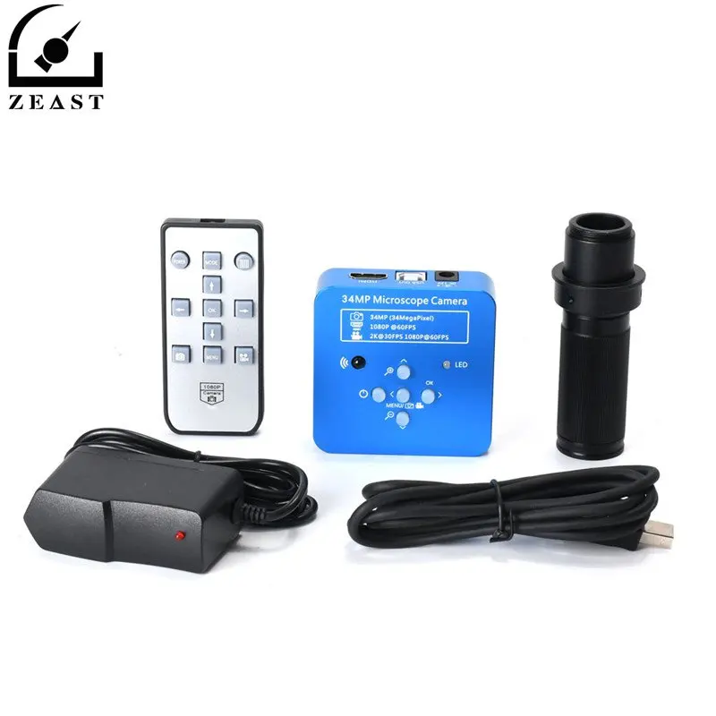 HD 34MP 2K 1080P 60FPS HDMI USB промышленный электронный видео паяльный микроскоп камера лупа